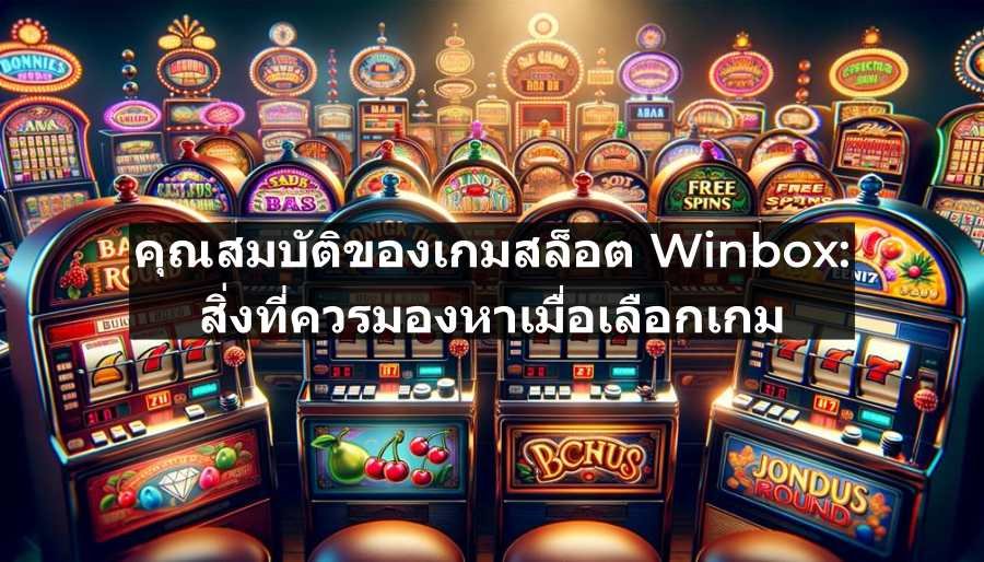 คุณสมบัติของเกมสล็อต Winbox: สิ่งที่ควรมองหาเมื่อเลือกเกม